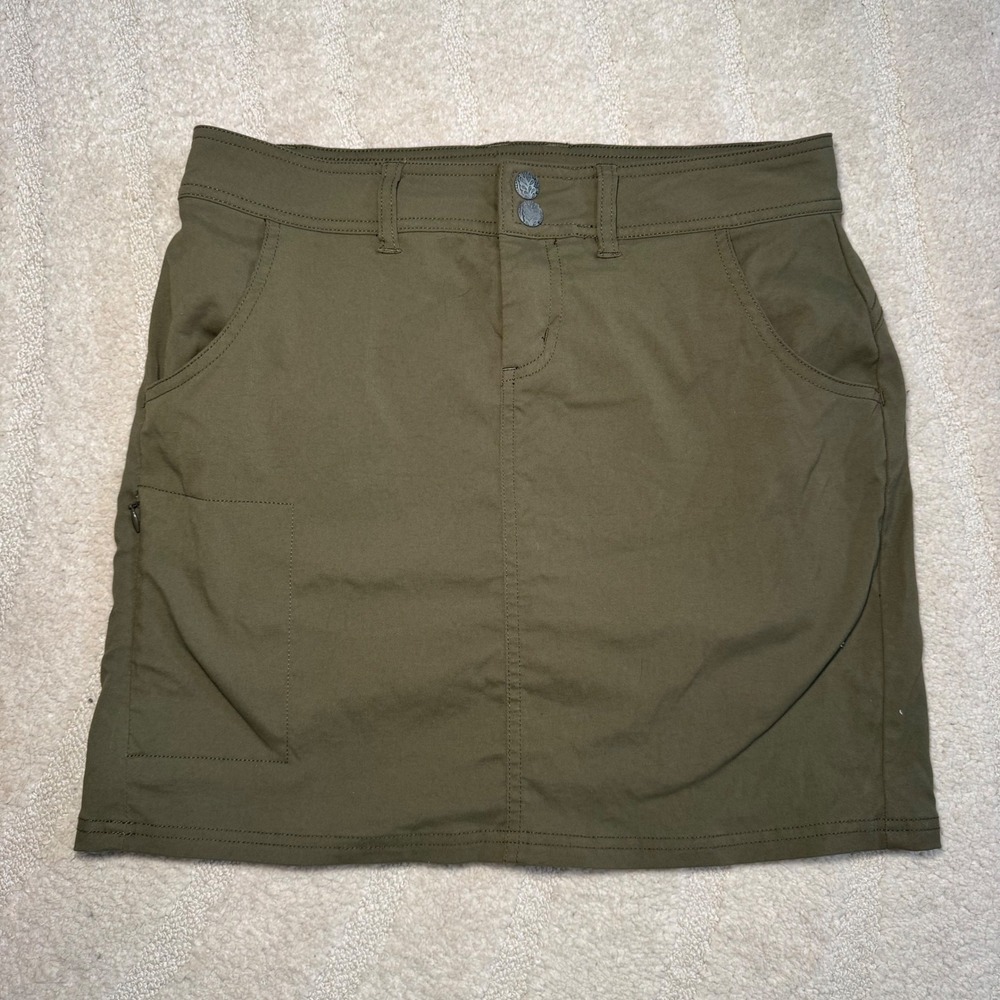 Prana Halle Skort Womens 6 Olive Green Hiking Outdoor Travel Skirt Stretch Zion